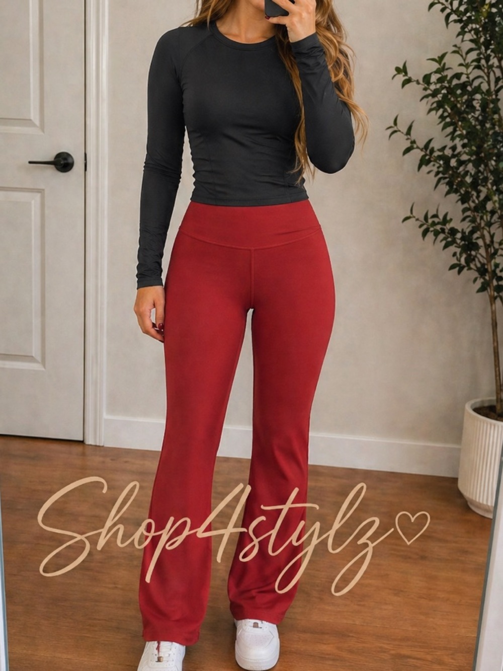 Lululemon High-Waisted Flare Yoga Pants - burnt orange